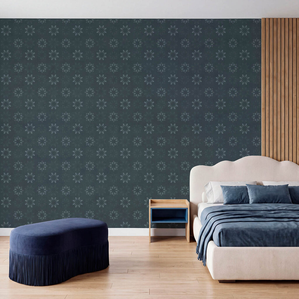 Fiori su blu scuro — ambiente 2