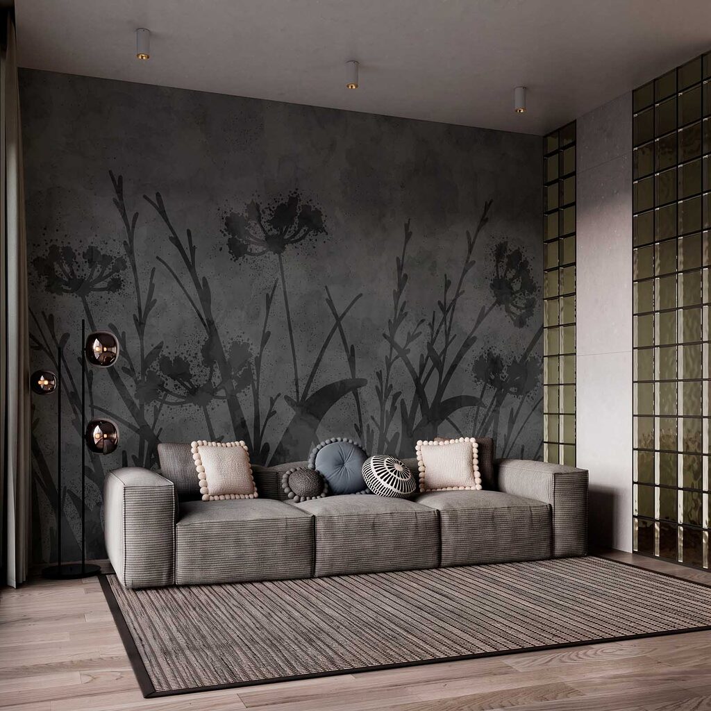 Fiori nell’ombra in un ambiente