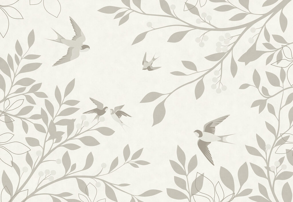 Uccelli tra i rametti — design completo