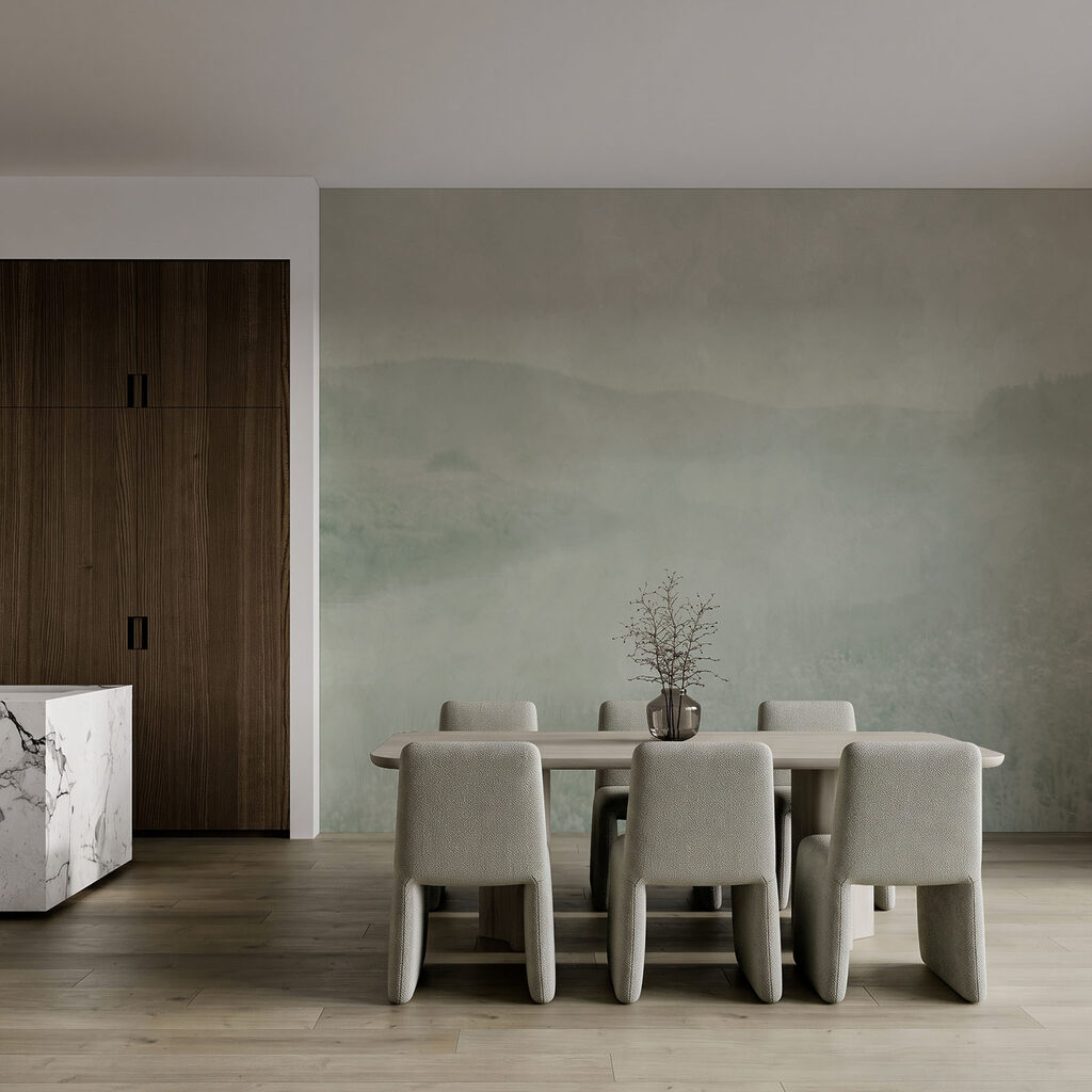 Colline verdi nella nebbia — ambiente 3
