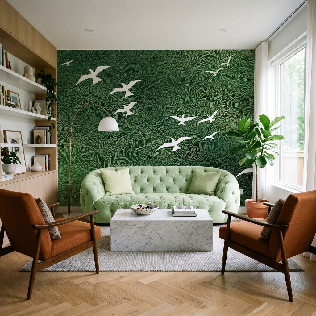Uccelli bianchi sulle onde — ambiente 3