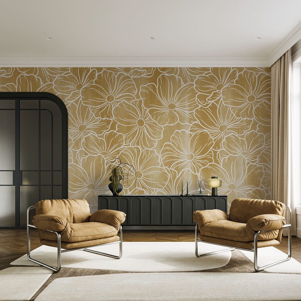 Linee bianche di fiori — ambiente 2