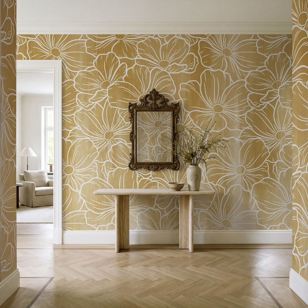 Linee bianche di fiori — ambiente 3