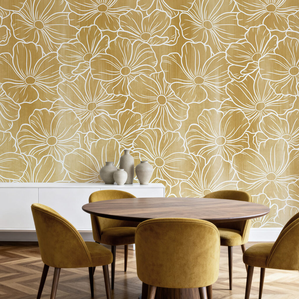 Linee bianche di fiori — ambiente 4