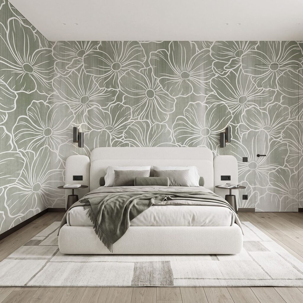 Linee bianche di fiori — ambiente 1
