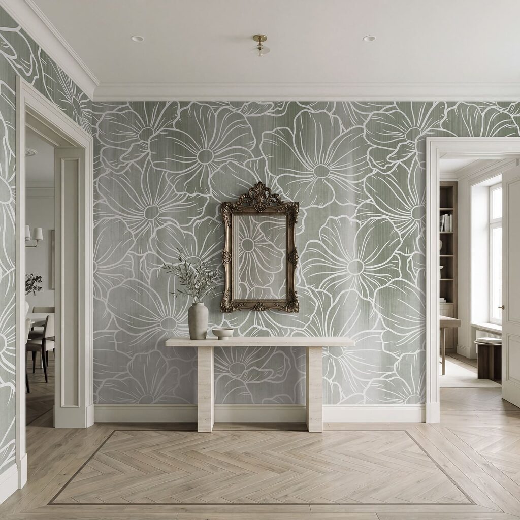Linee bianche di fiori — ambiente 3