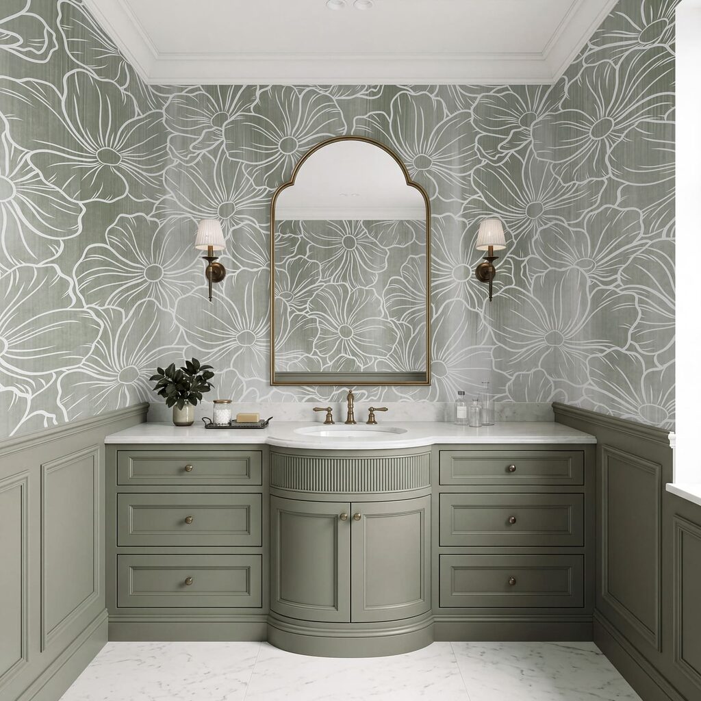 Linee bianche di fiori — ambiente 4