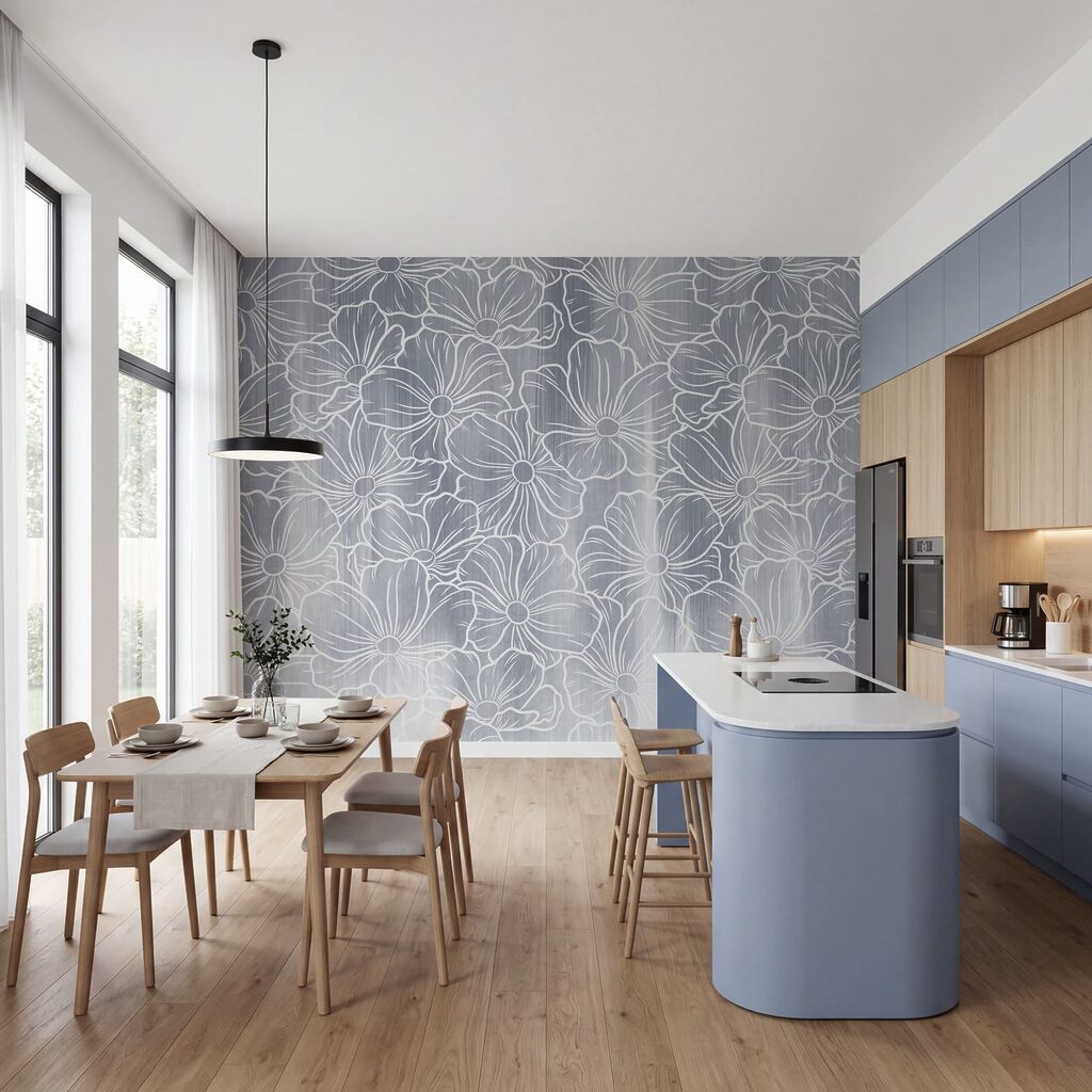 Linee bianche di fiori — ambiente 3
