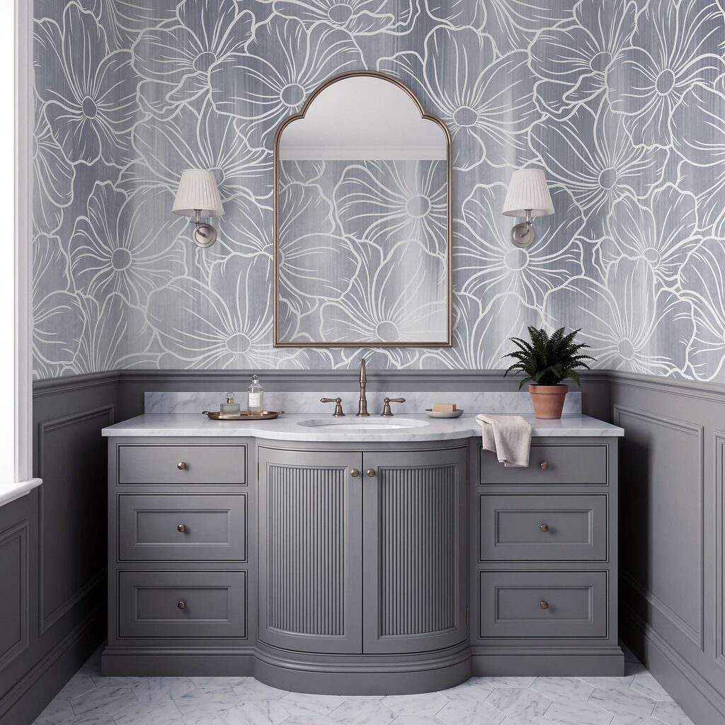 Linee bianche di fiori — ambiente 4