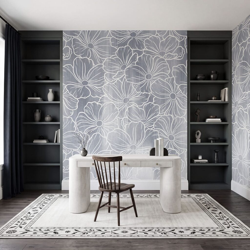 Linee bianche di fiori — ambiente 5
