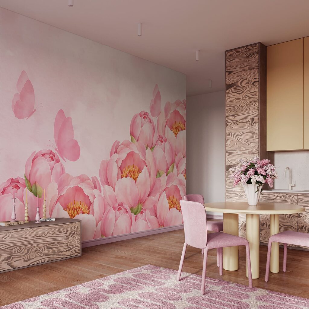 Bordo rosa con farfalle — ambiente 4