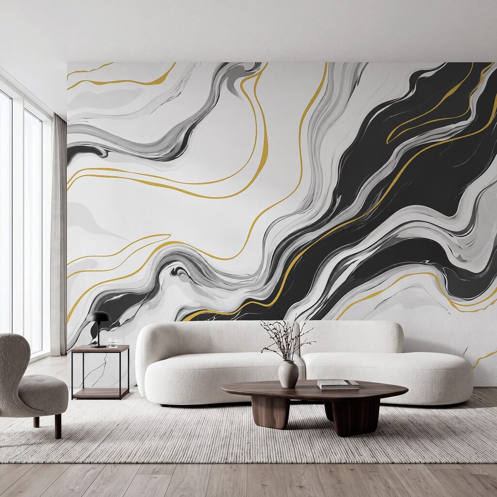 Linee dorate sulle venature in un ambiente