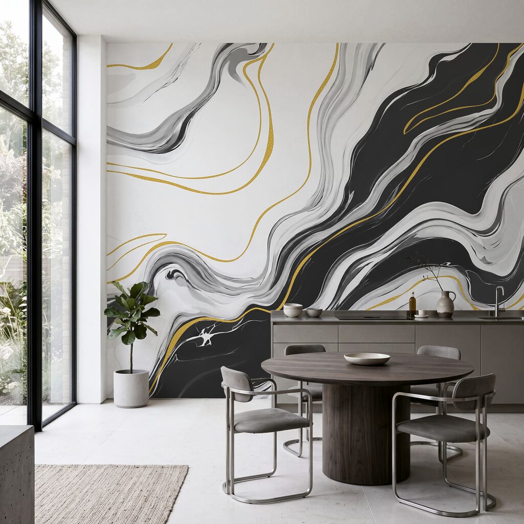 Linee dorate sulle venature — ambiente 4