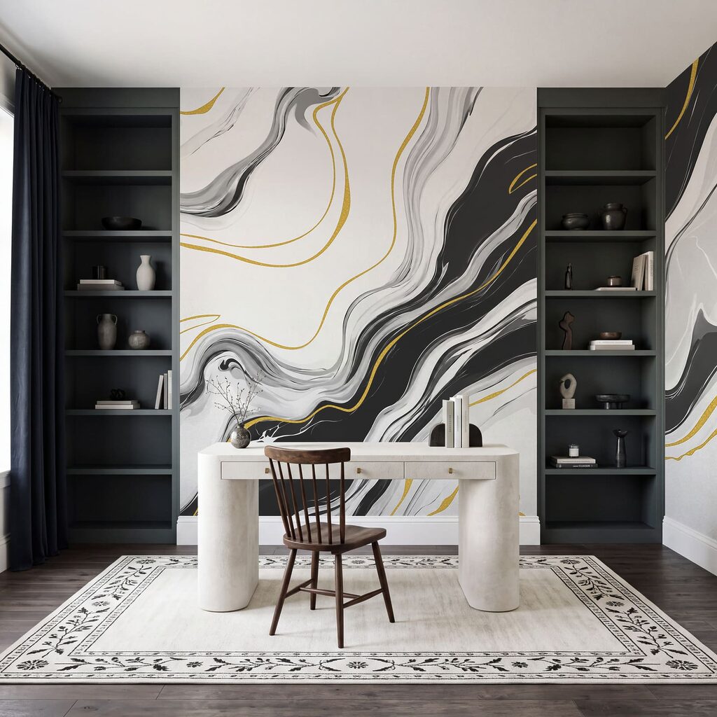 Linee dorate sulle venature — ambiente 6