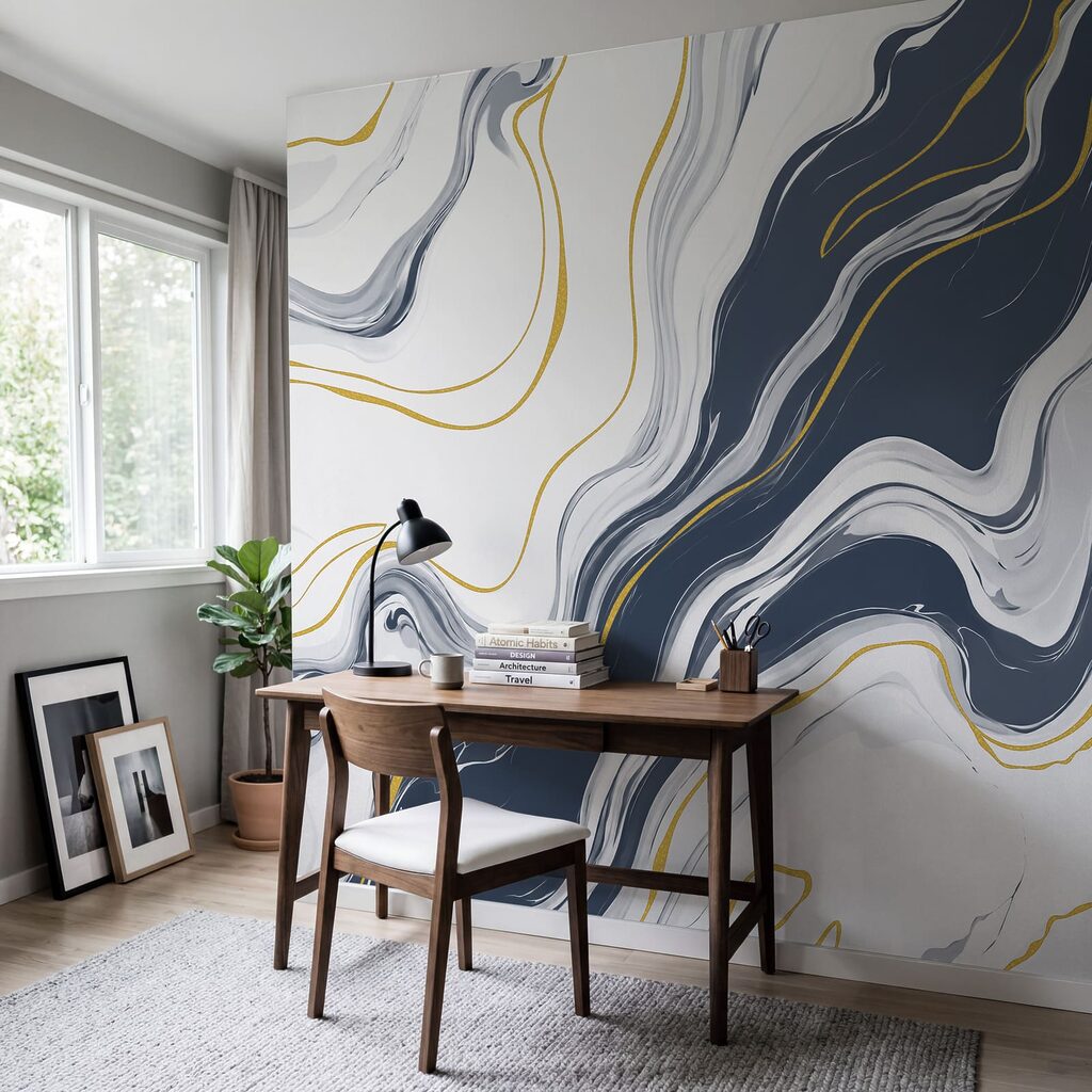 Linee dorate sulle venature — ambiente 4