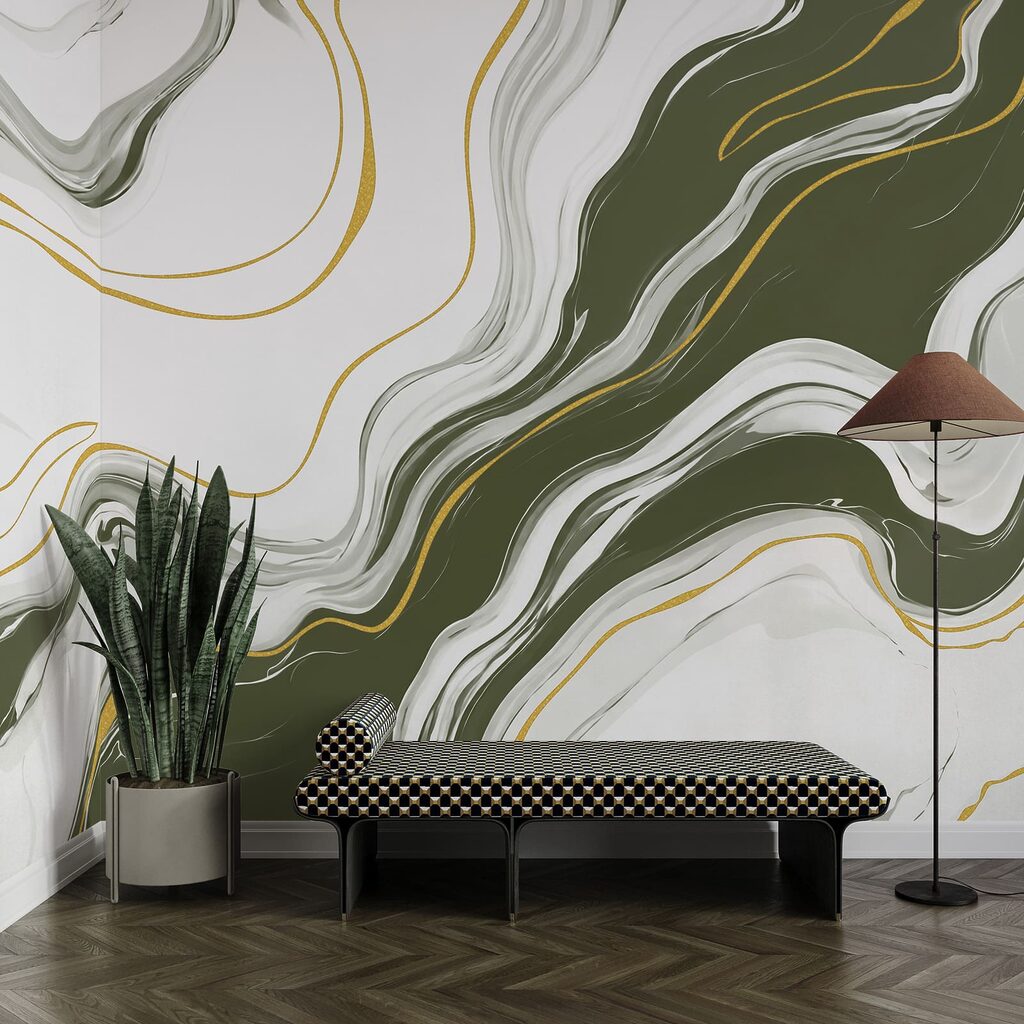 Linee dorate sulle venature — ambiente 3