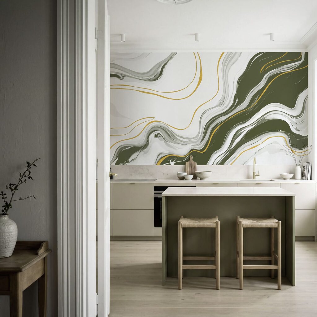 Linee dorate sulle venature — ambiente 4