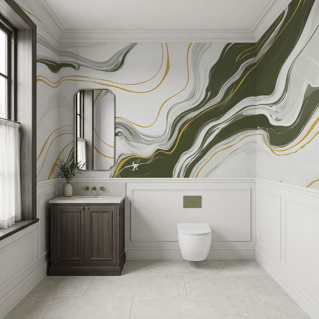 Linee dorate sulle venature — ambiente 5