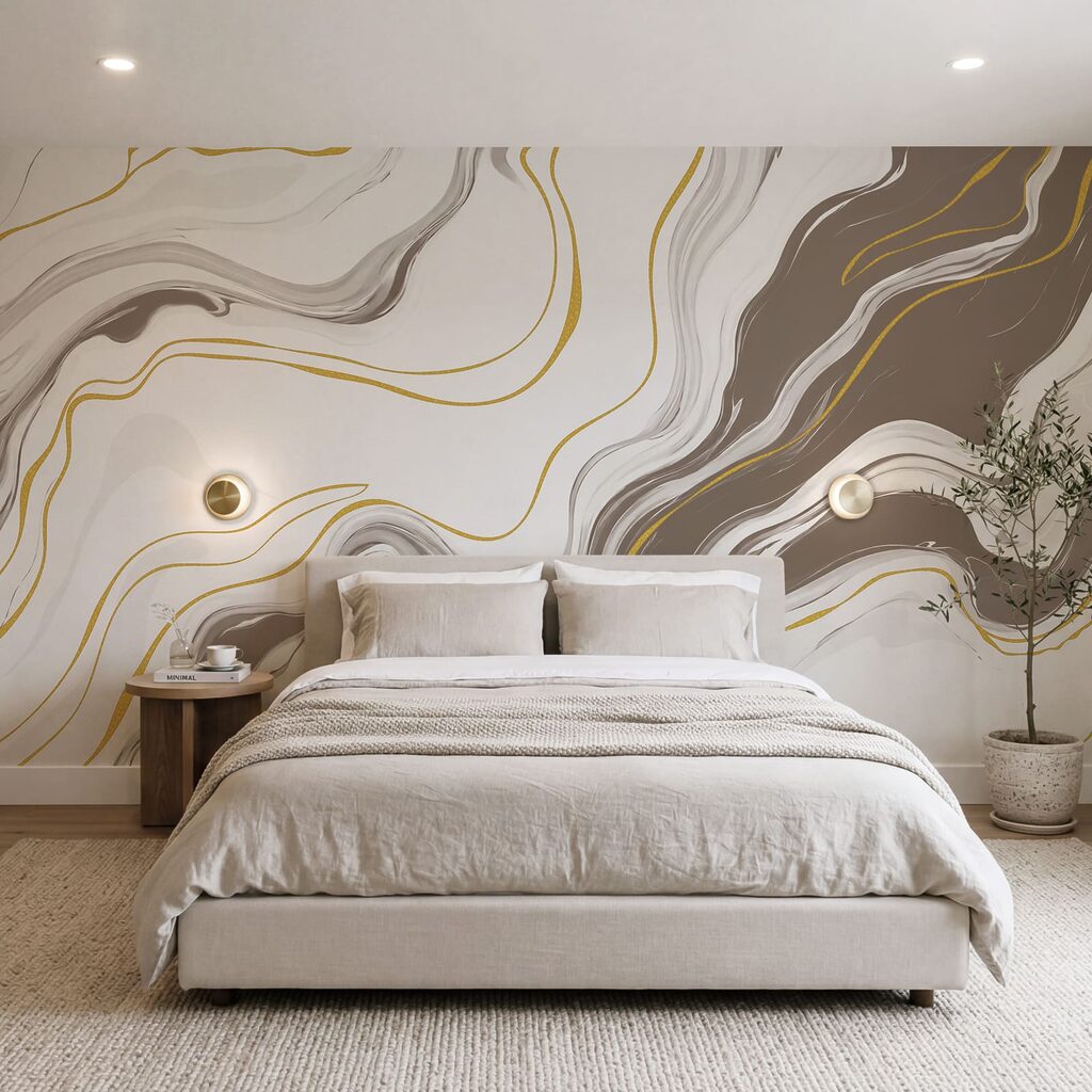 Linee dorate sulle venature — ambiente 1
