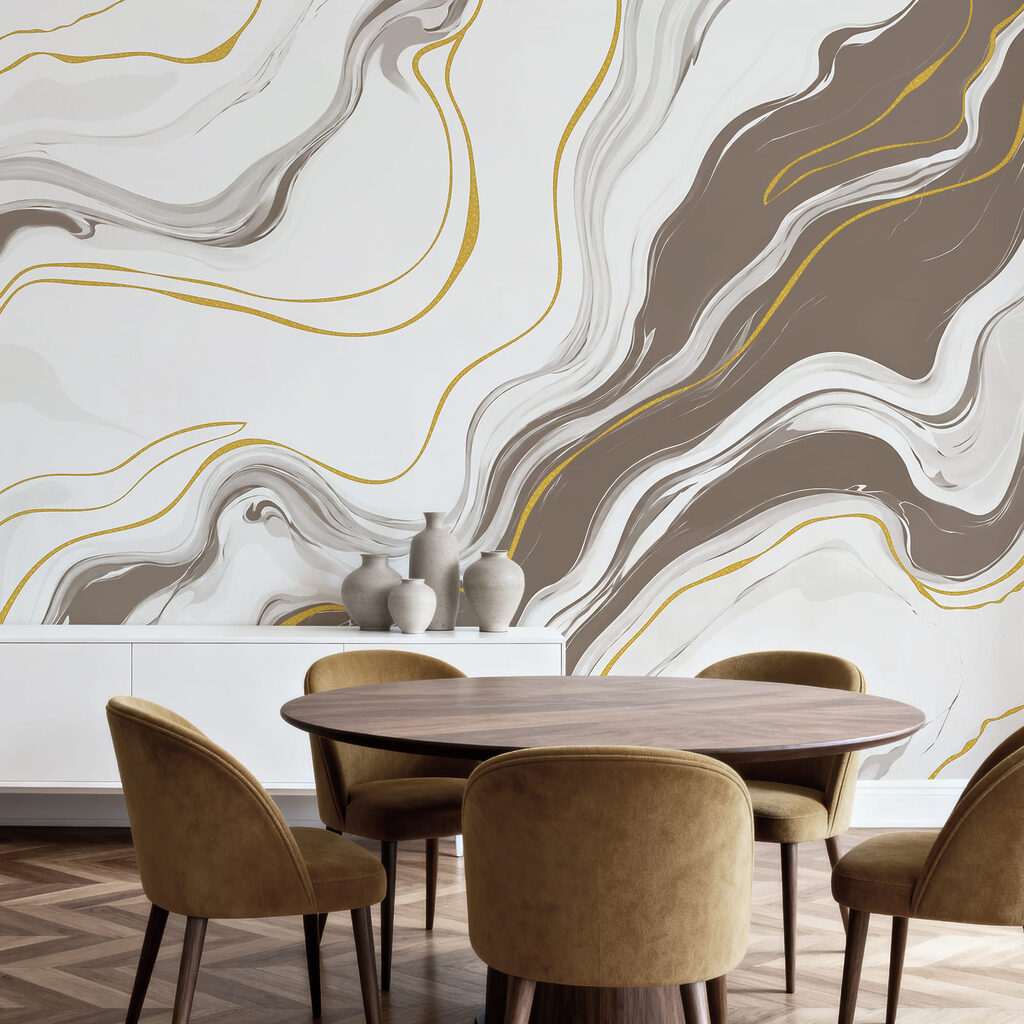 Linee dorate sulle venature — ambiente 4
