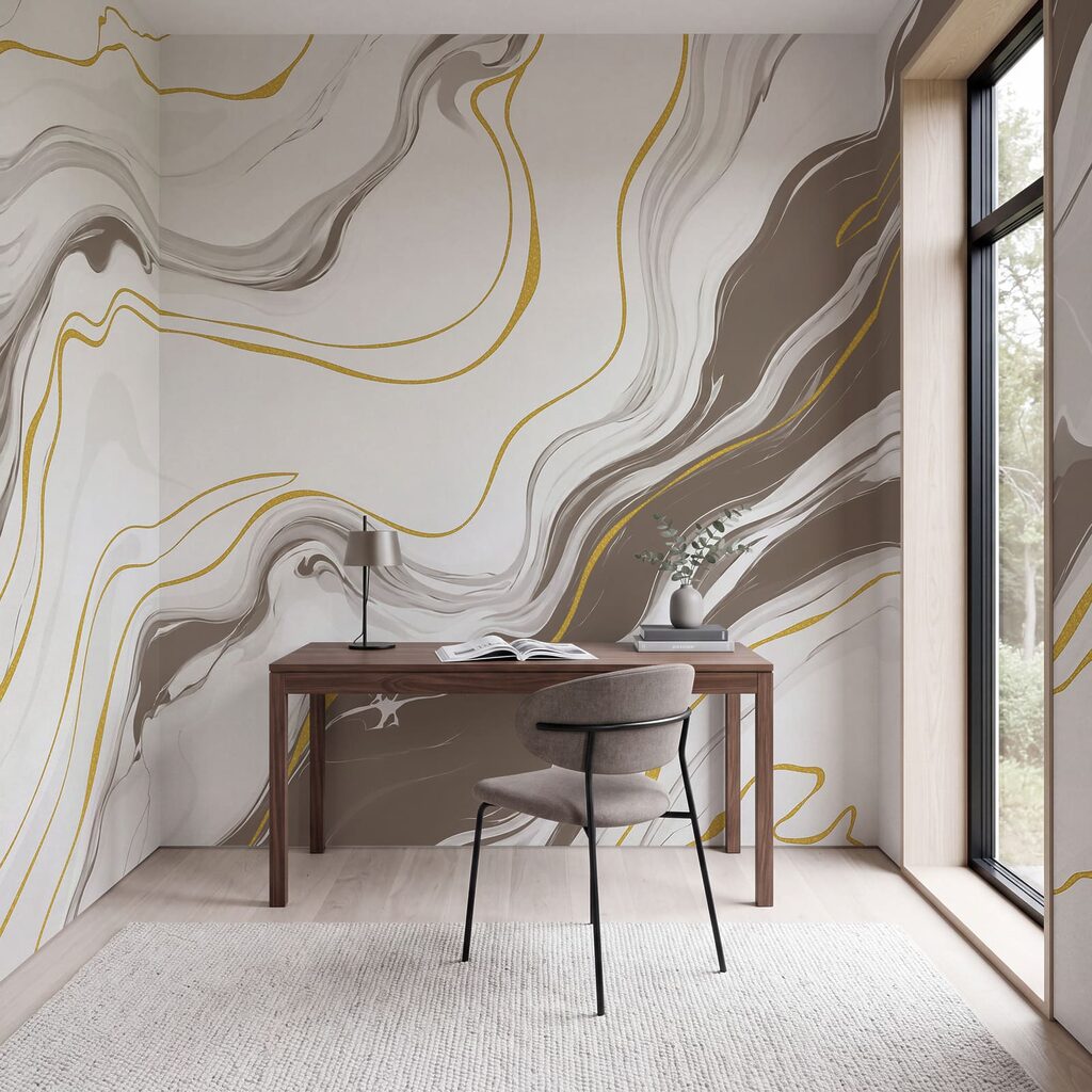 Linee dorate sulle venature — ambiente 5