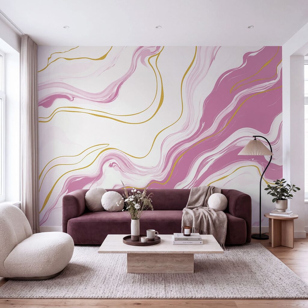 Linee dorate sulle venature — ambiente 3