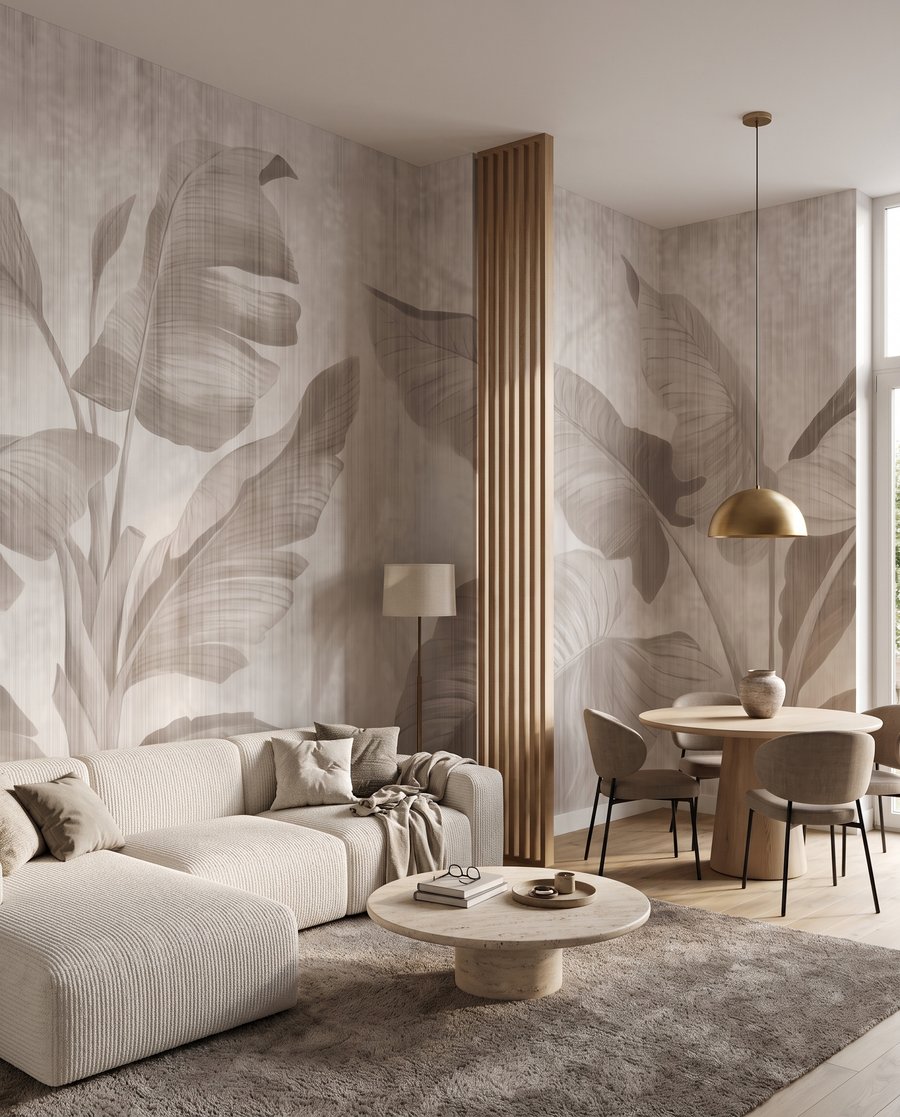 Foglie su bianco — ambiente 3
