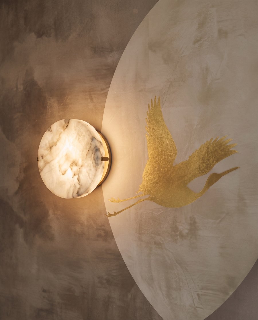 Luna e uccelli dorati — dettaglio