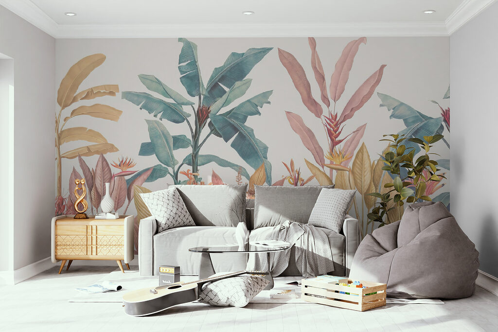Giardino tropicale pastello — ambiente 3