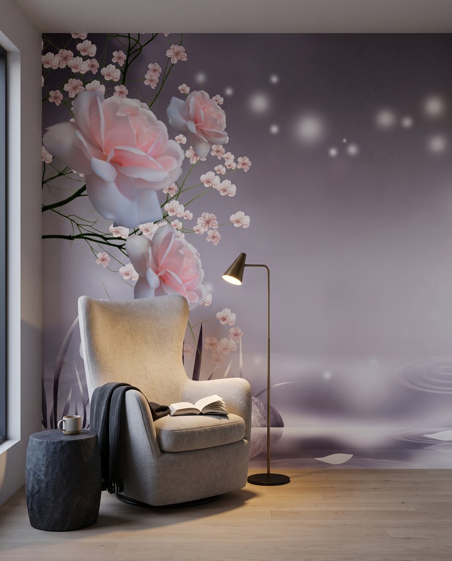Fiori rosa sull’acqua — ambiente 4