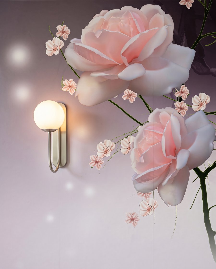 Fiori rosa sull’acqua — dettaglio