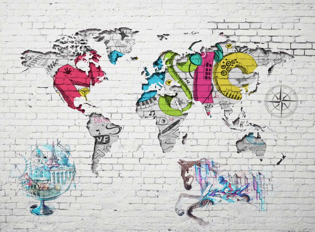 Mappa di arte urbana — design completo