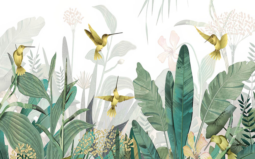 Colibrì tra le foglie — design completo