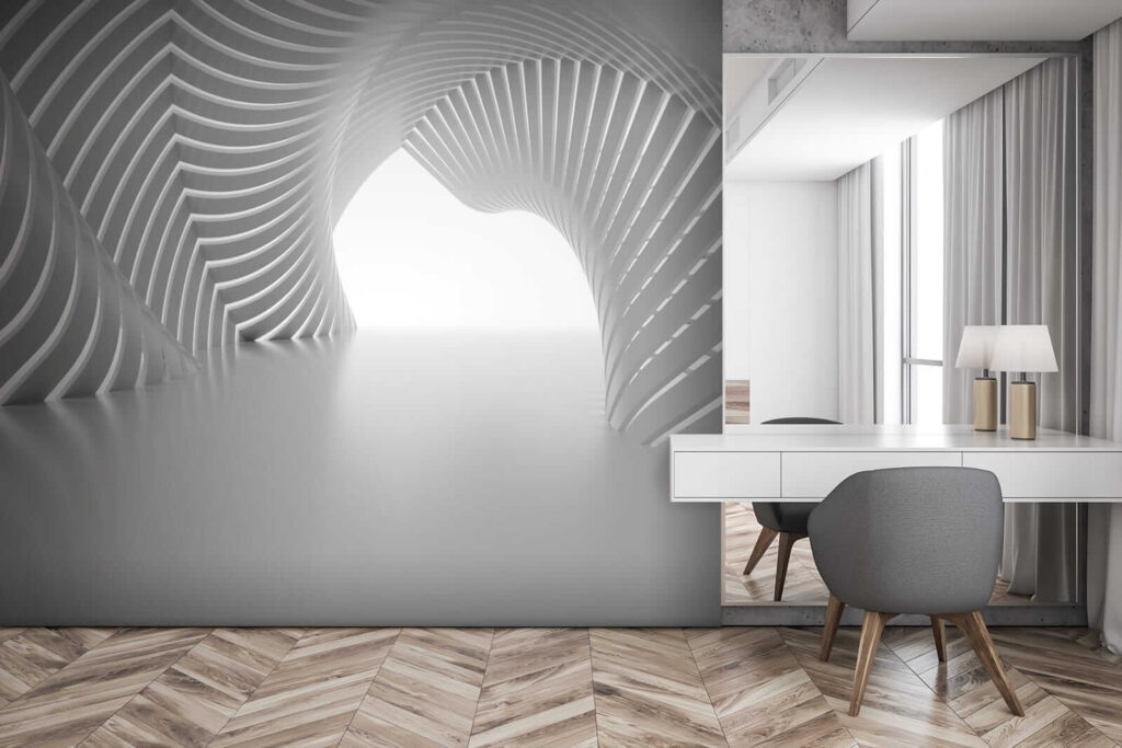 Tunnel di archi chiari — ambiente 2