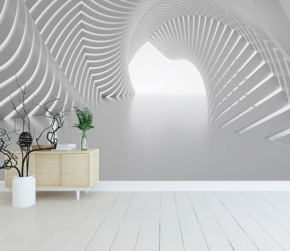 Tunnel di archi chiari in un ambiente