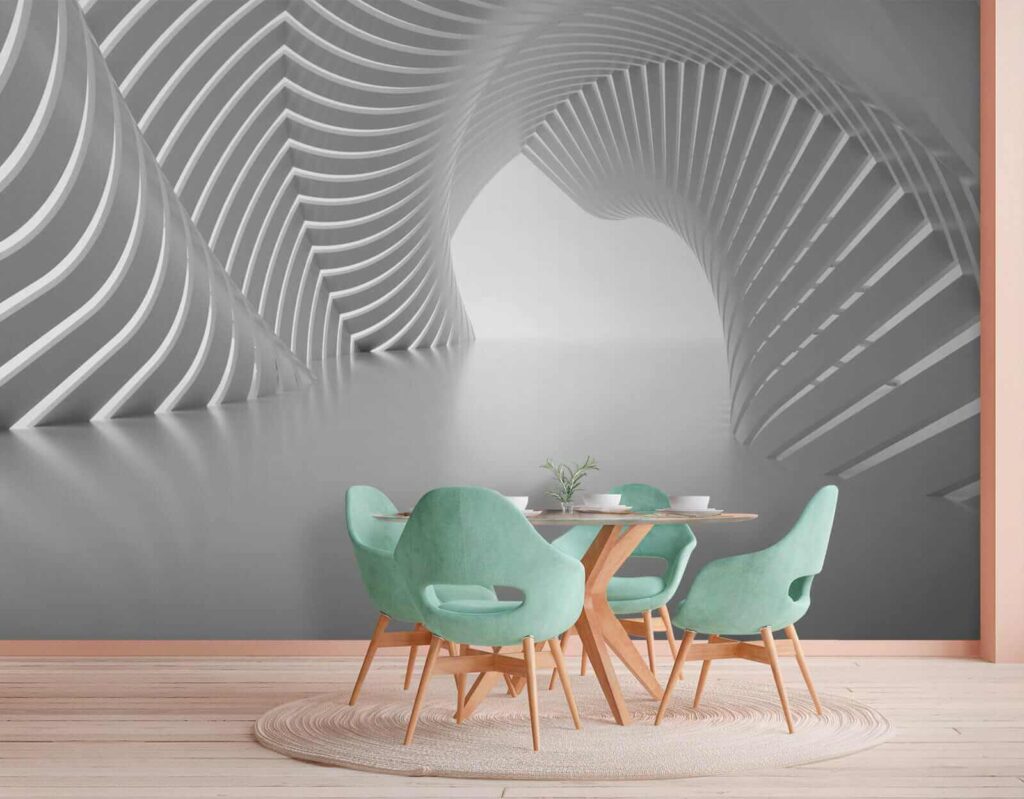 Tunnel di archi chiari — ambiente 9