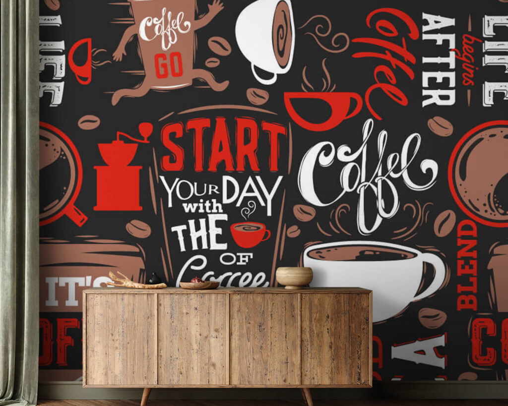 Caffè in lettere rosse — ambiente 2