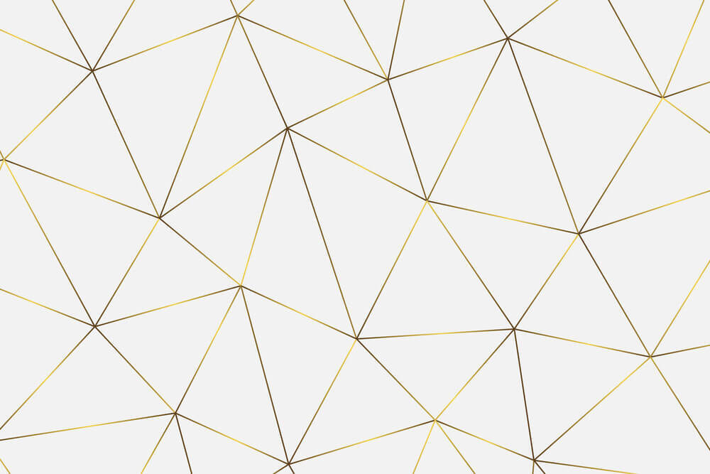 Triangoli sottili su bianco — design completo