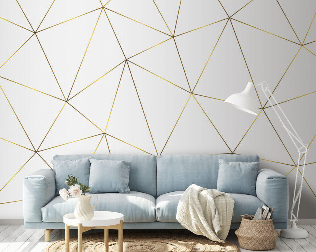 Triangoli sottili su bianco — ambiente 2