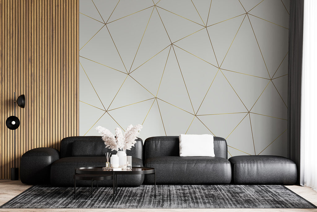 Triangoli sottili su bianco — ambiente 3