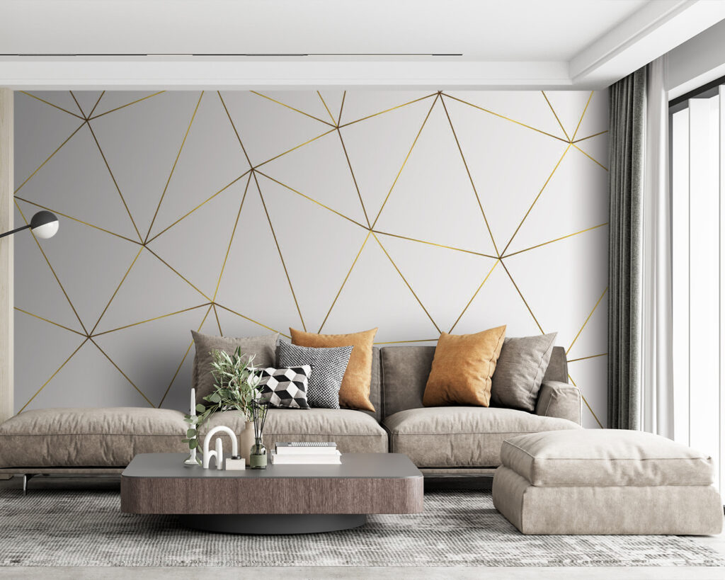 Triangoli sottili su bianco — ambiente 1