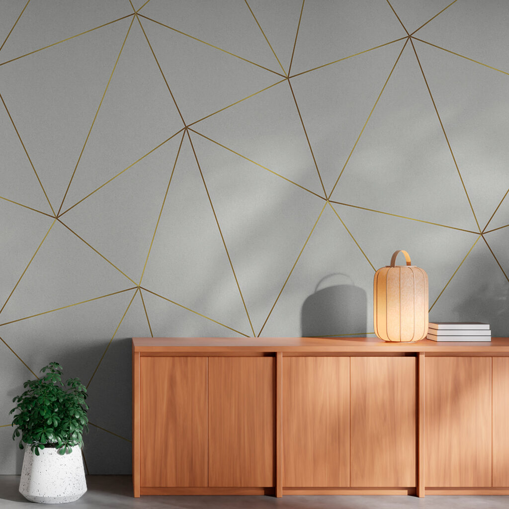 Triangoli sottili su bianco — ambiente 4