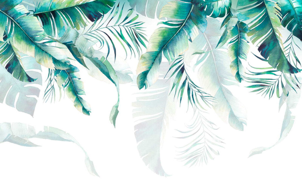 Foglie tropicali sospese — design completo