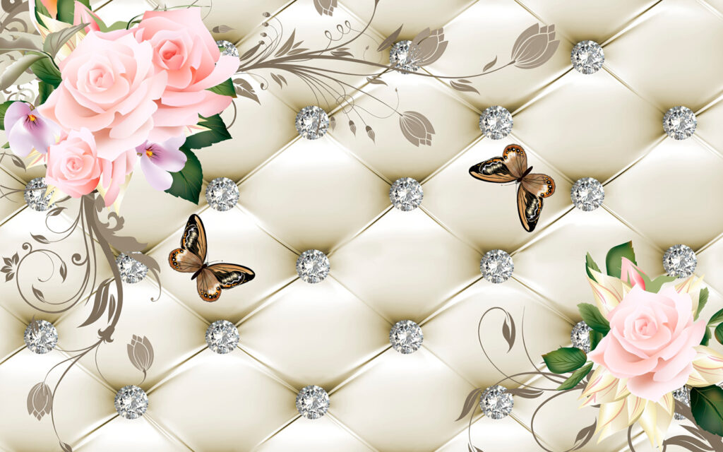 Farfalle tra le rose — design completo
