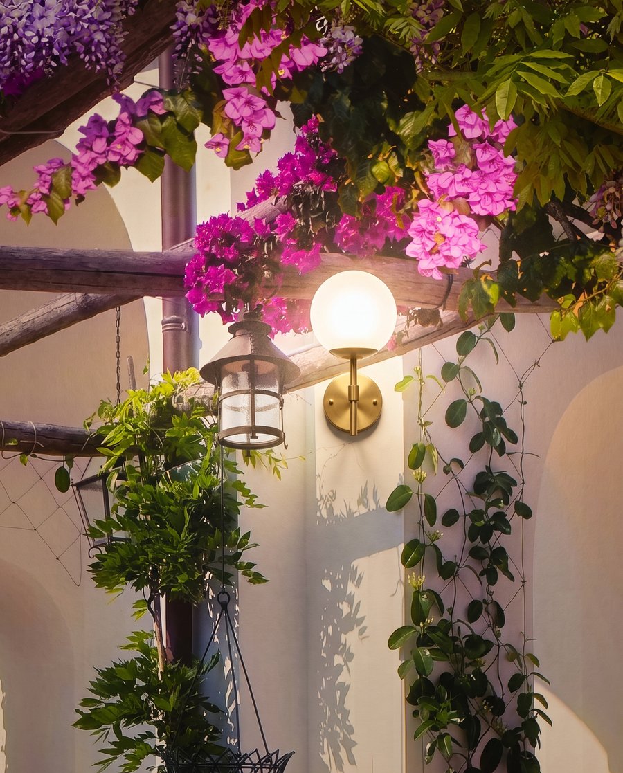 Sotto la pergola fiorita — dettaglio