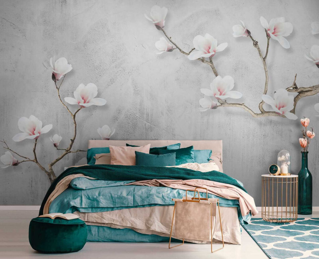 Fiori bianchi su grigio — ambiente 5