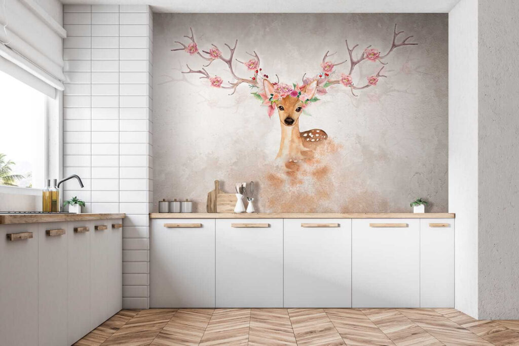 Cervo dalle corna fiorite — ambiente 8