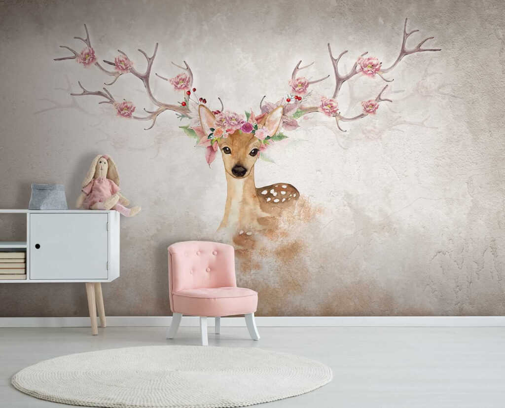 Cervo dalle corna fiorite — ambiente 9