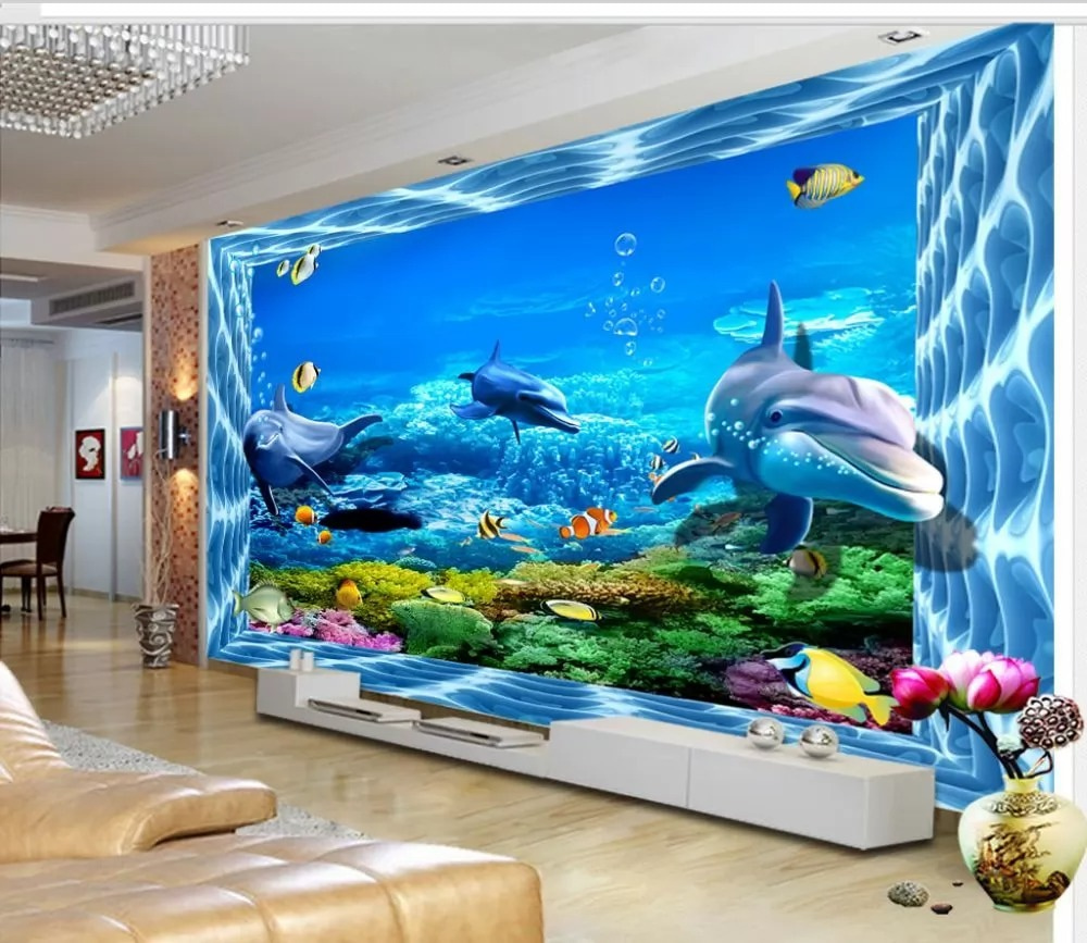 Delfini e pesci colorati — ambiente 1