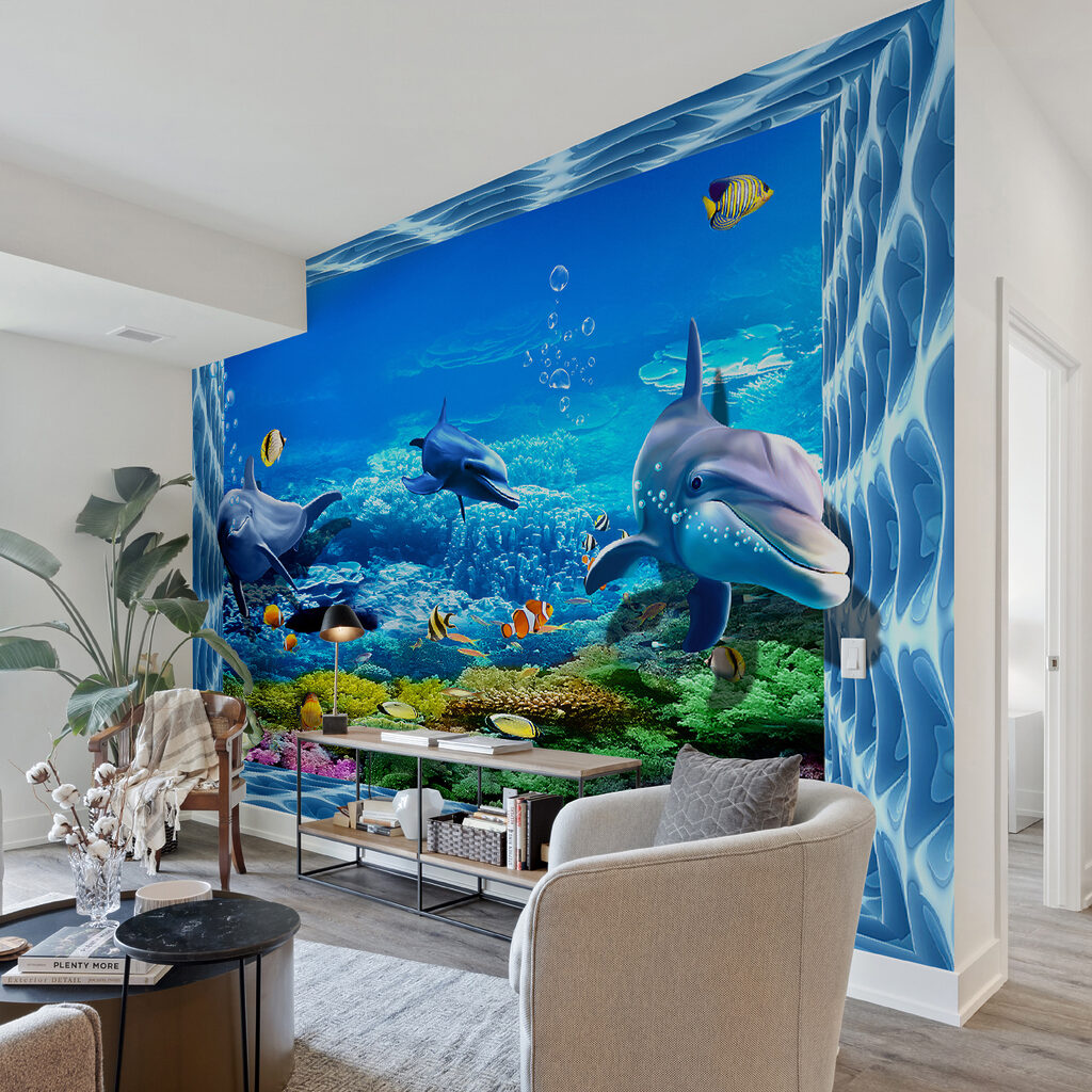 Delfini e pesci colorati — ambiente 6